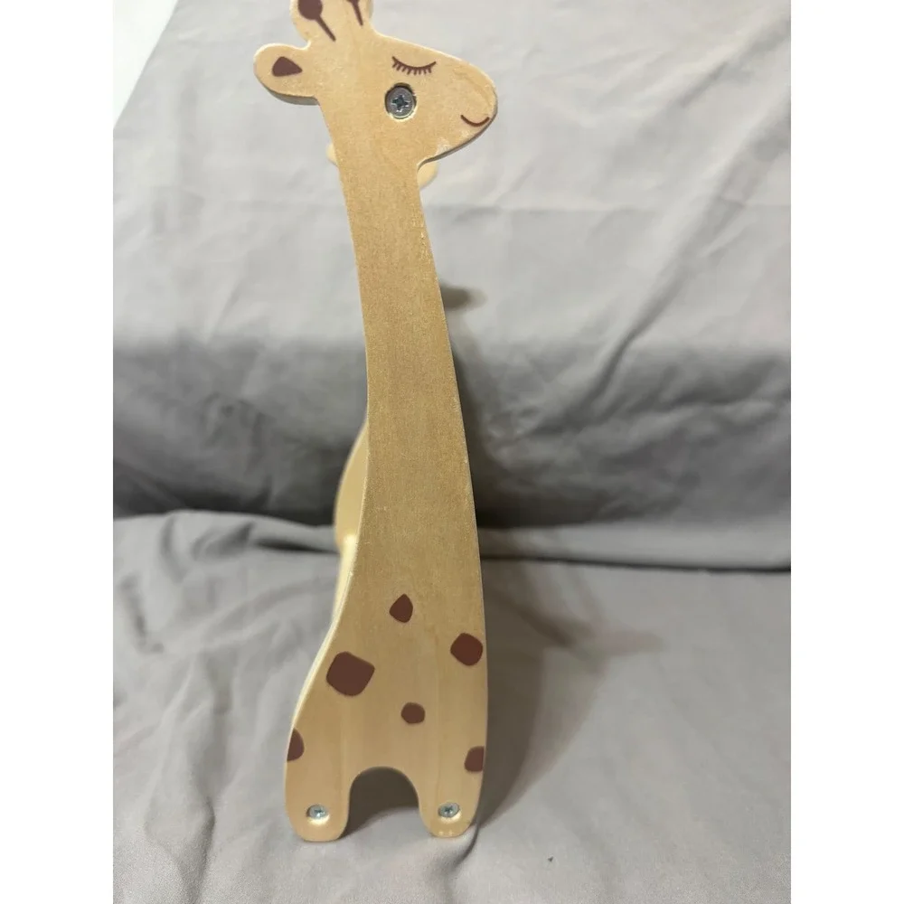 Wooden Giraffe Abacus‎ Toy Educational Counting 100 Beads Muted Colors Toy
